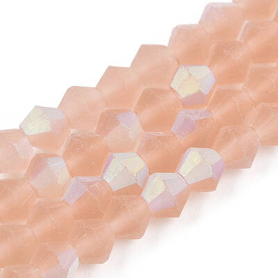 Imitate Austrian Crystal Bicone Frosted Glass Beads Strands