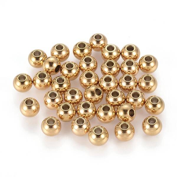 Ion Plating(IP) 202 Stainless Steel Rondelle Spacer Beads