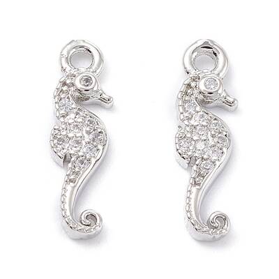 Rack Plating Brass Micro Pave Cubic Zirconia Pendants
