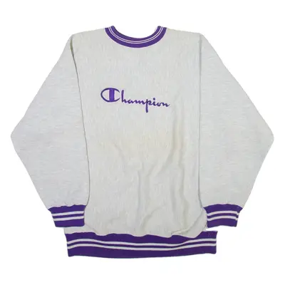 CHAMPION REVERSE WEAVE Mens Sweatshirt Grey 90s XL