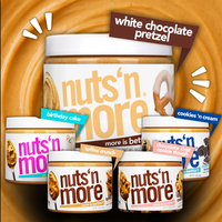 Nuts 'N More Protein Peanut Butter Spread -  High Protein, Low Sugar, Keto Friendly, Whey Protein, Includes Top 5 Flavors