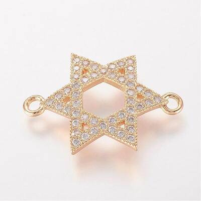 Brass Micro Pave Cubic Zirconia Links