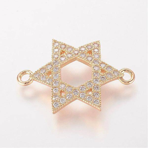 Brass Micro Pave Cubic Zirconia Links