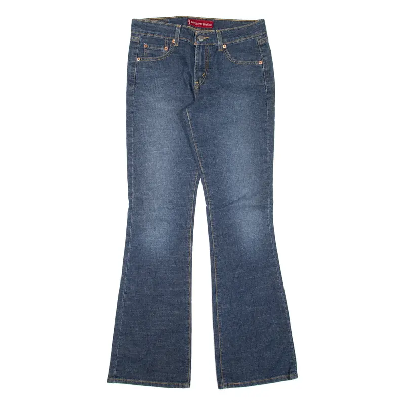 LEVI'S 518 Superlow Womens Jeans Blue Slim Flared W30 L31