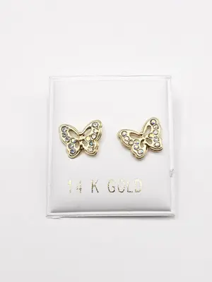 14K Gold Earring - Butterfly