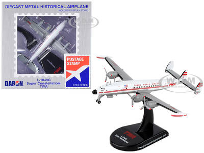 Lockheed L-1049G Super Constellation Commercial Aircraft Trans World Airlines (TWA) 1/300 Diecast Model Airplane by Postage S...