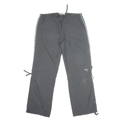 PUMA Track Pants Grey Straight Womens UK 14 W32 L30