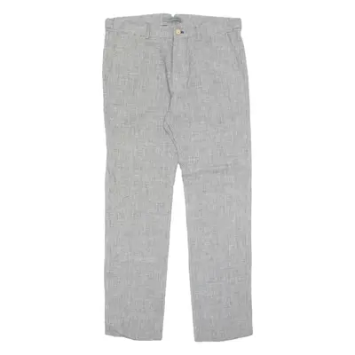 REISS Chino Womens Trousers Grey Regular Straight W34 L32