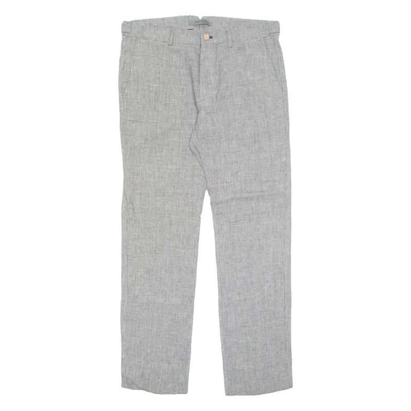 REISS Chino Womens Trousers Grey Regular Straight W34 L32