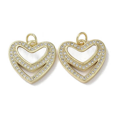 Brass Micro Pave Cubic Zirconia Pendants