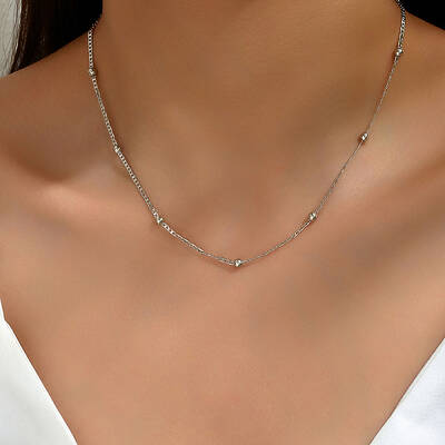 Fashionable Minimalist Brass Mariner Link Chains Necklace for Women