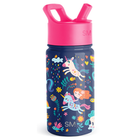 Summit 14oz Kids Water Bottle with Straw Lid - Vacuum Insulated, Reusable, Cupholder Friendly, Spill-Proof, BPA-Free