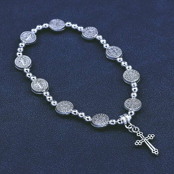 Alloy Cross Charm Bracelet