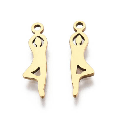 Yoga Theme 201 Stainless Steel Pendants