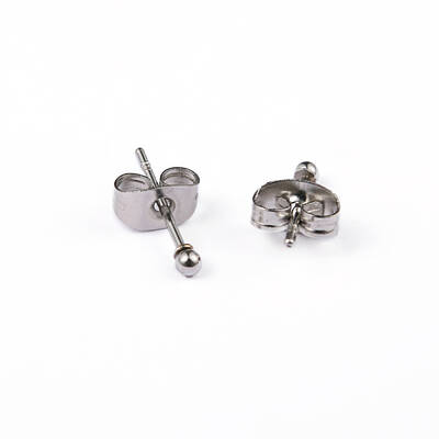 Tarnish Resistant 304 Stainless Steel Ball Stud Earrings
