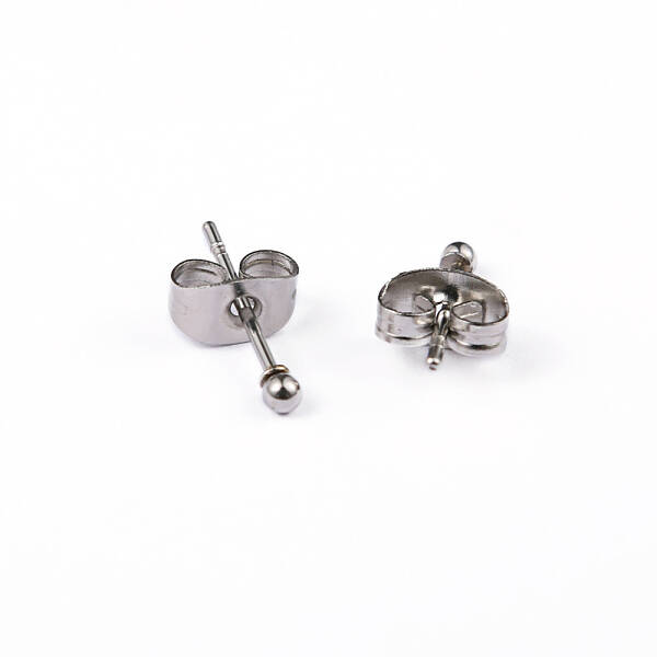 Tarnish Resistant 304 Stainless Steel Ball Stud Earrings