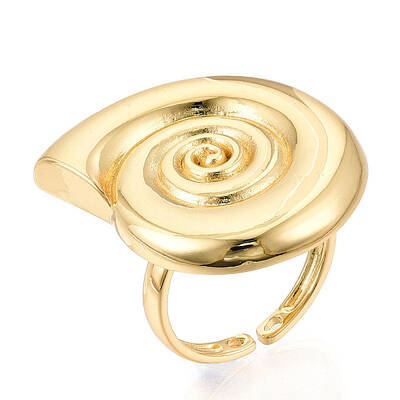 Brass Adjustable Open Cuff Rings for Women