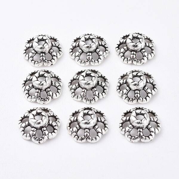 Tibetan Style Alloy Bead Caps
