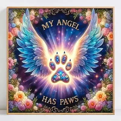 Angel Wing Pattern DIY Diamond Arts Colorful Painting Kit without Frame, DIY 5D Diamond Arts Colorful Painting Kit, Wall Art ...