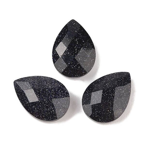 Synthetic Blue Goldstone Cabochons