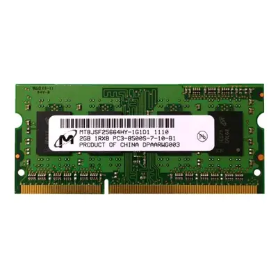 Micron MT8JSF25664HY-1G1D1 | 2GB DDR3-1066MHz PC3-8500 Non-ECC Unbuffered SODIMM CL7 1Rx8 1.5V 204-Pin Memory Module