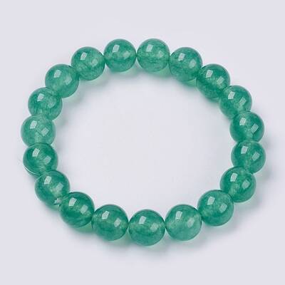 Natural Jade Beaded Stretch Bracelet