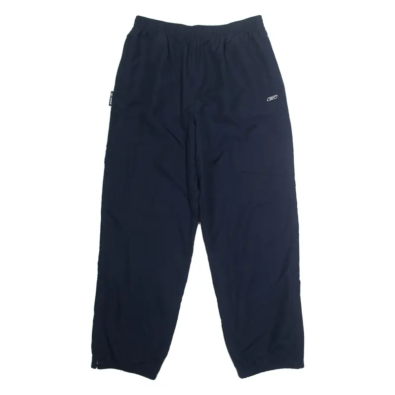 REEBOK Mens Track Pants Blue Tapered L W32 L32