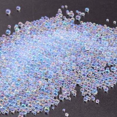 AB Color Plated 3D Nail Art Glass Mini Ball Beads