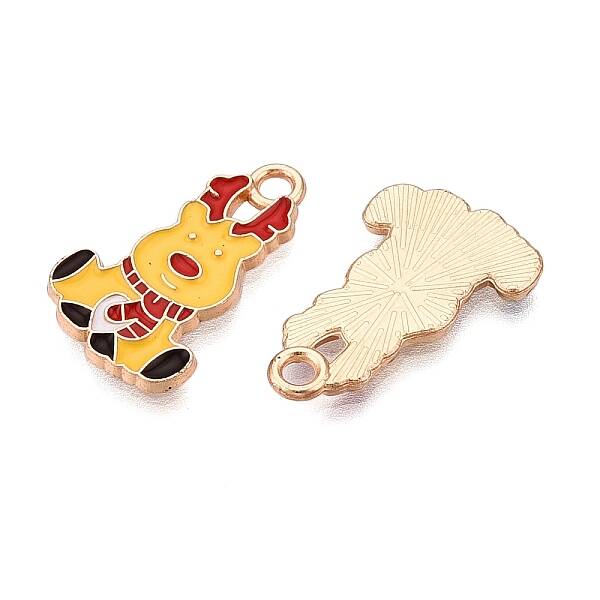 Christmas Theme Alloy Enamel Pendants