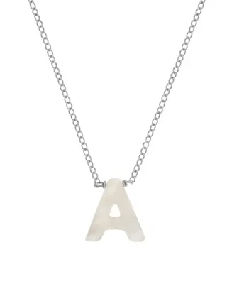 Dawn Initial Necklace | Metal Color: Silver | Style: A