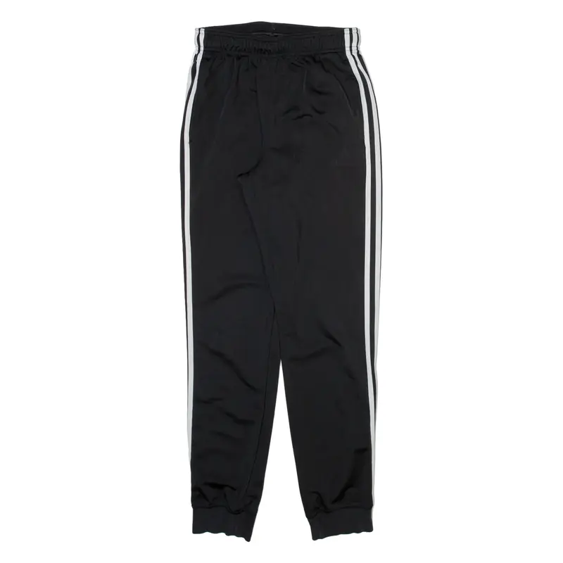 ADIDAS Mens Track Pants Black Tapered S W24 L29