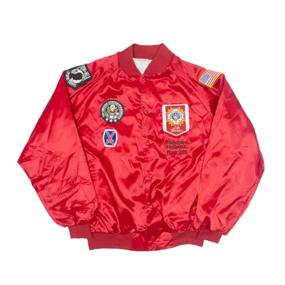 AURBURN SPORTSWEAR Shell Jacket Red Nylon 90s Mens XL