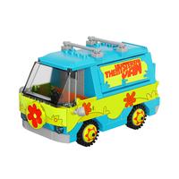 Cute Mystery Van Cartoon Vehicle Building Blocks Set (320 pcs) – Cute & Colorful Mini Van Model Toy for Kids, Great Gift fo...