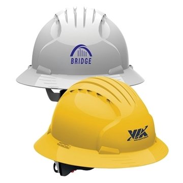 10 Custom Evolution 6161 Full Brim Vented Hard Hat - ANSI ...