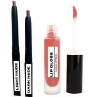 Lip Bundle - Includes Light Nude & Dark Nude LipLiner with Lip Gloss by Science of Pretty