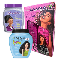 Skala and Samba Curly Hair Kit  - Deep Hydration, Repair & Frizz, Gel for Definition with Shampoo and Conditioner