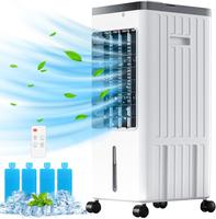 3 In 1 Portable Air Conditioner Fan, Evaporative Air Purification Cooler, 60-degree wide-angle automatic swing, 3 gears adjus...