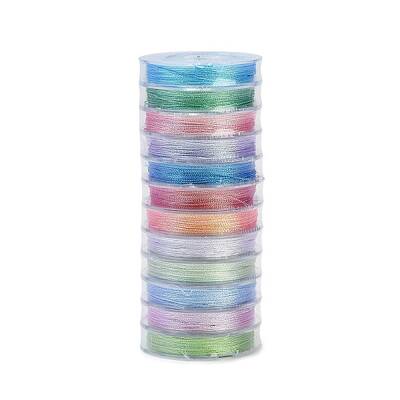 12 Rolls 12 Colors Round Metallic Cord