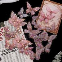 Glitter Butterfly Shaped Decorative Sticker, 20pcs/set Decorative Cutout Butterfly for Scrapbooking Layouts, Cards Notebook...