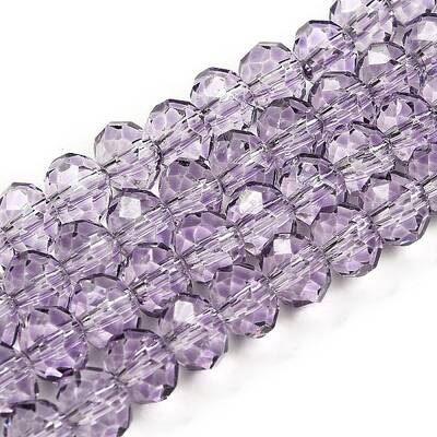 Transparent Baking Paint Glass Beads Strands