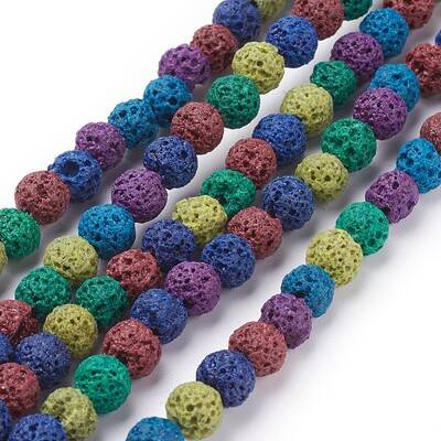 Natural Lava Rock Beads Strands