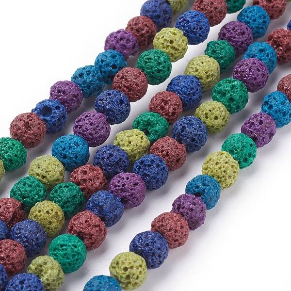 Natural Lava Rock Beads Strands