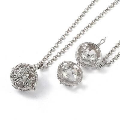 Brass with Rhinestone Pendant Necklaces