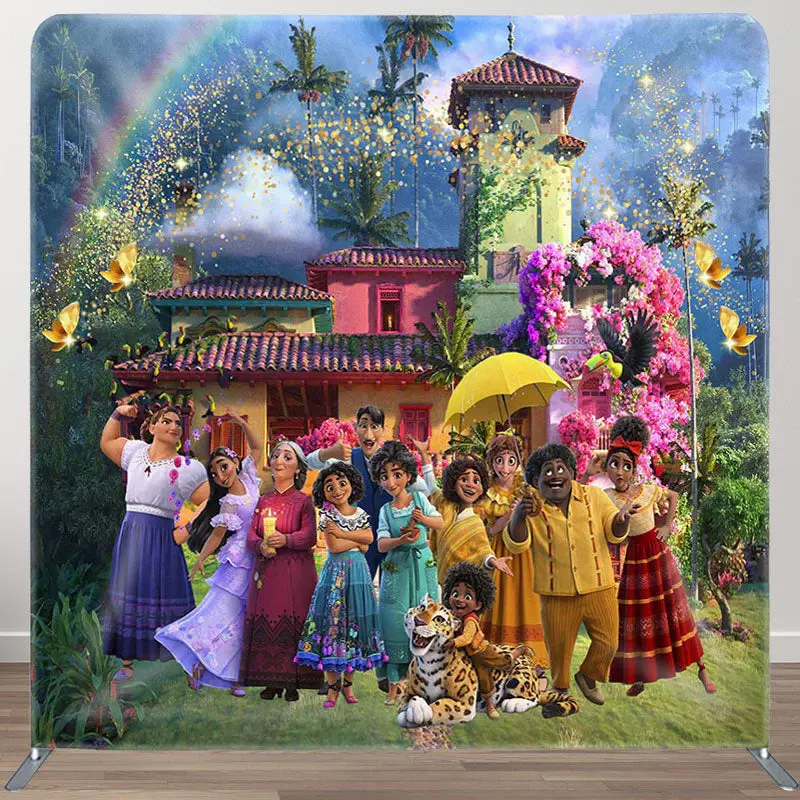 Aperturee Glitter Garden Family Fabric Backdrop Cover for Birthday - Aperturee