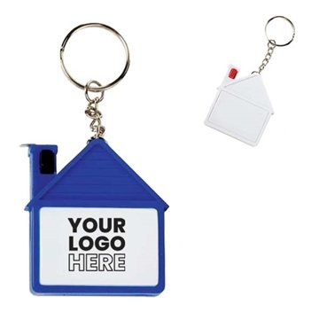 250 Custom House Tape Measure With Release Button And Key Tag - ...