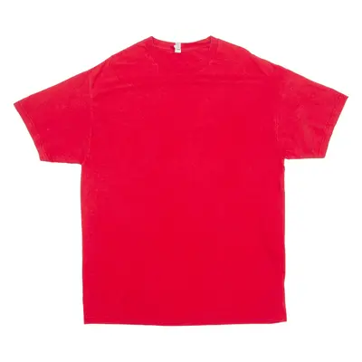 ALSTYLE Mens T-Shirt Red Crew Neck XL