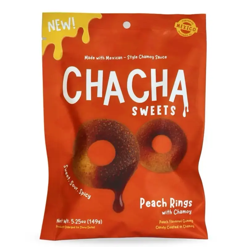 Chamoy Peach Rings Bigs, Viral Gummy Mexican Candy & Snacks, Sweets Sour & Spicy  Nostalgic Juicy Chewy Chamoy Candy