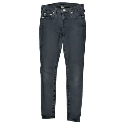 True Religion Skinny Fit Jeans - 27W UK 6 Black Denim