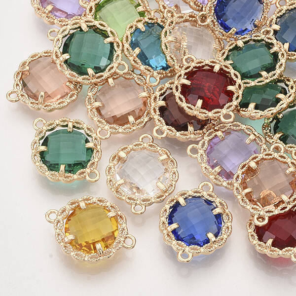 Faceted Glass Links connectors