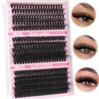 Natural Look Eyelash Extensions, 1 Box Individual False Eyelashes, Self Grafting Curl Eyelashes, Eye Makeup Enhancement False...
